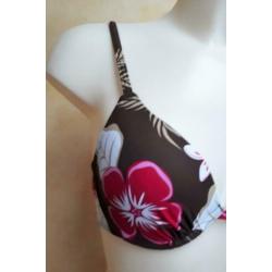 38B Nieuwe bruin gebloemde beugel bikini Nickey Nobel 38 B