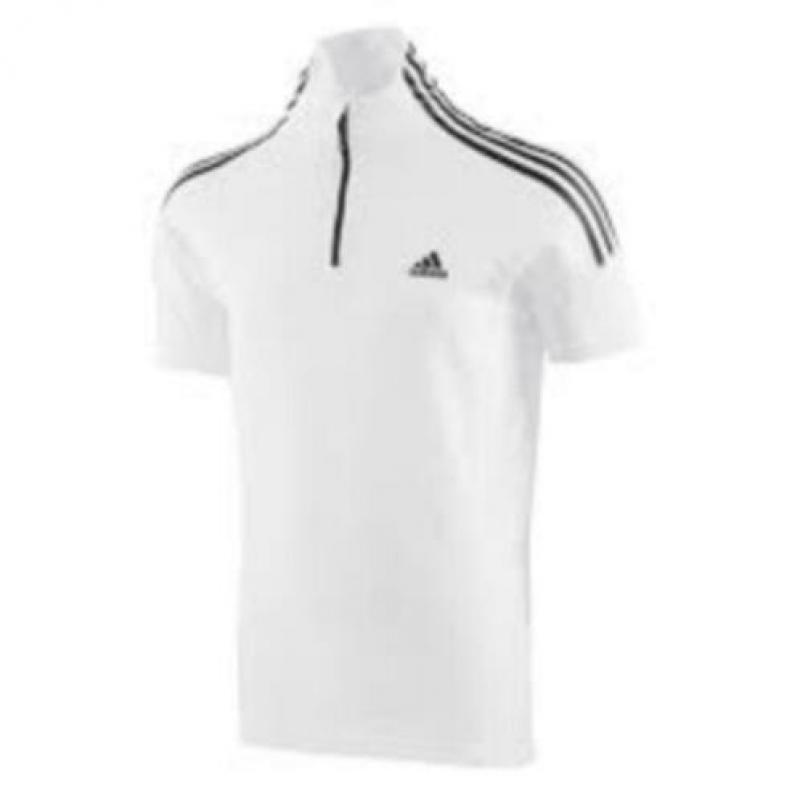 Adidas Polo met halve ritskraag Zwart, Wit, Geel of Blauw