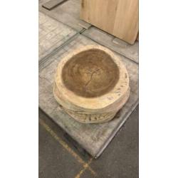 Bijzettafel salontafel boomstam blad suar