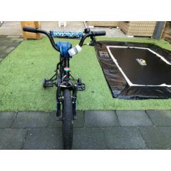 Popal Max kinderfiets blauw zwart