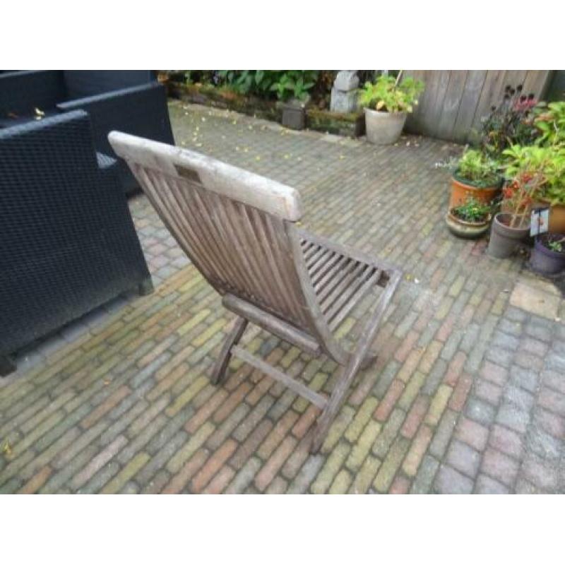 Tuinstoel 100 % Teak, opklapbaar