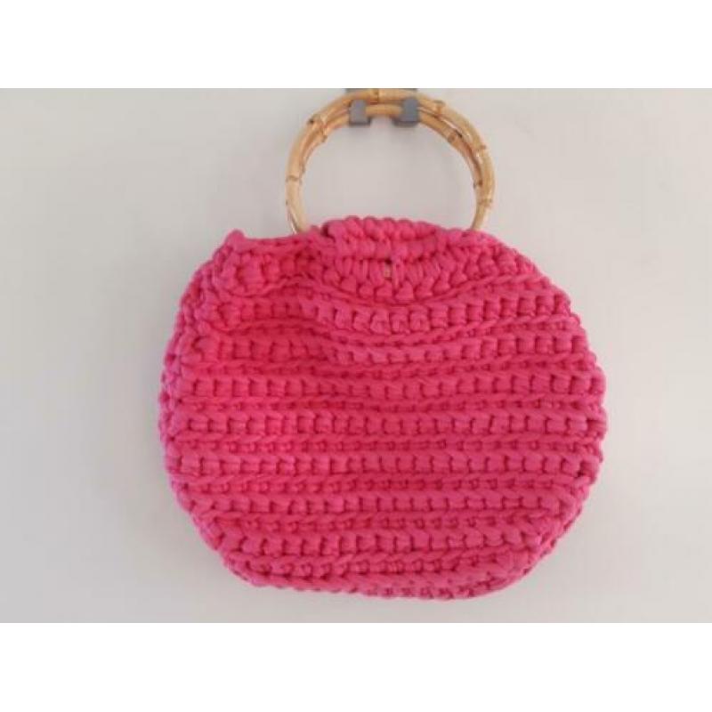 Roze gehaakte tas