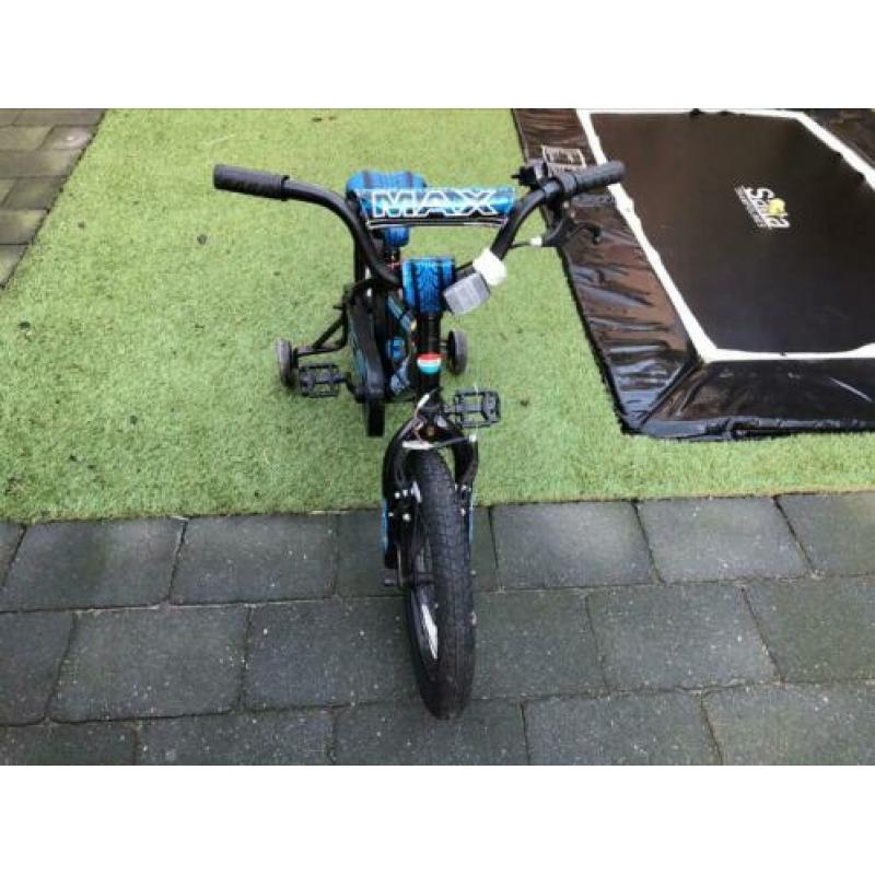 Popal Max kinderfiets blauw zwart