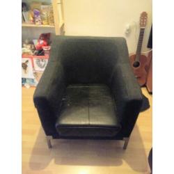 Zwarte Fauteuil/Stoel/Armstoel