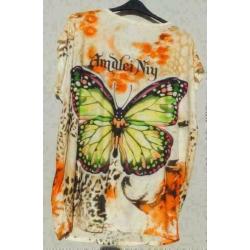 SEVEN STAR vlinder tuniek met kleur strass mt 46