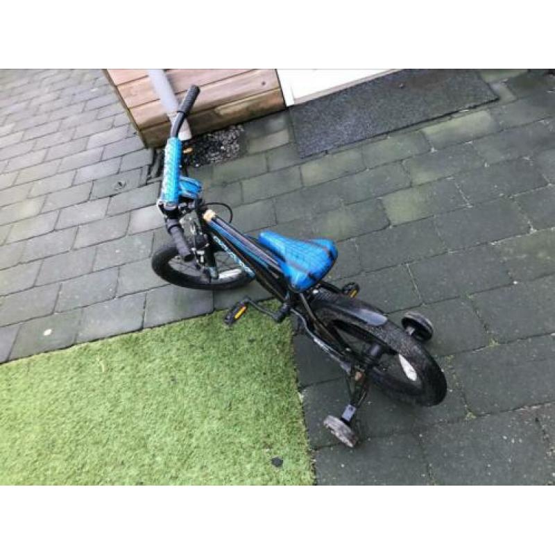 Popal Max kinderfiets blauw zwart