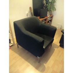 Zwarte Fauteuil/Stoel/Armstoel