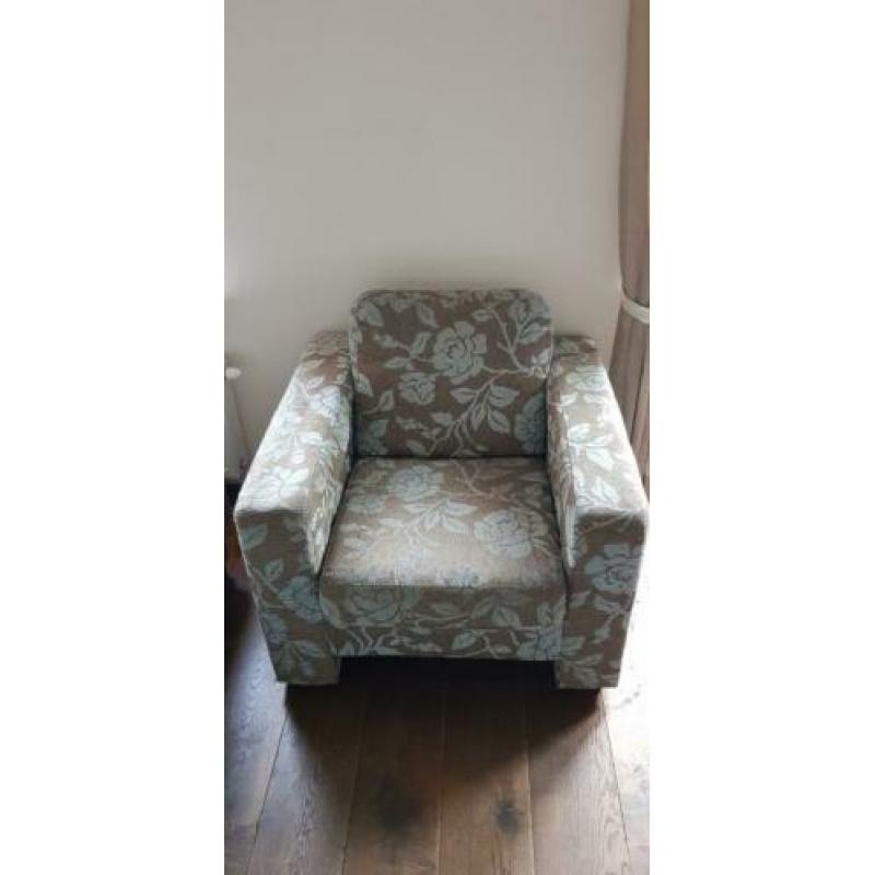 Mooi uitziende stoelen, ice blue/ taupe per stuk te koop