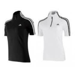 Adidas Polo met halve ritskraag Zwart, Wit, Geel of Blauw