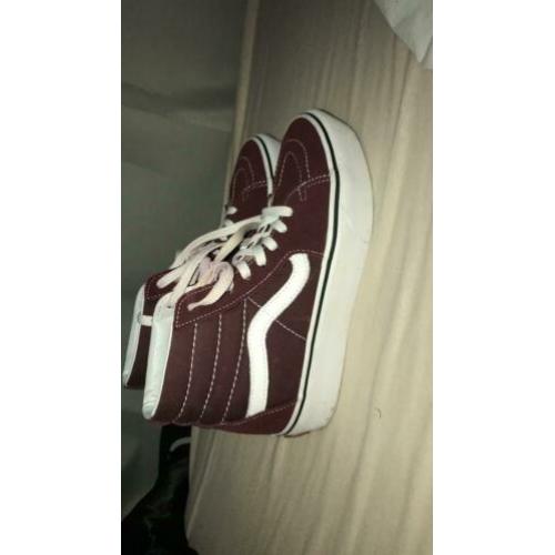 Vans sk8-hi platform rood maat 36,5 (valt als 37,5)