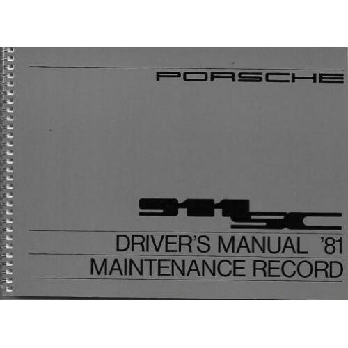 Porsche 911 Drivers manual 1981 origineel en nieuw!