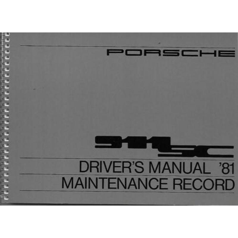 Porsche 911 Drivers manual 1981 origineel en nieuw!