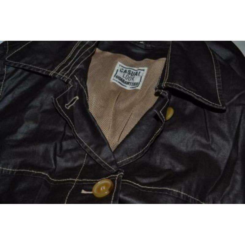 linnen wax achtige jas van casual look in mt 38-40 - jas1J