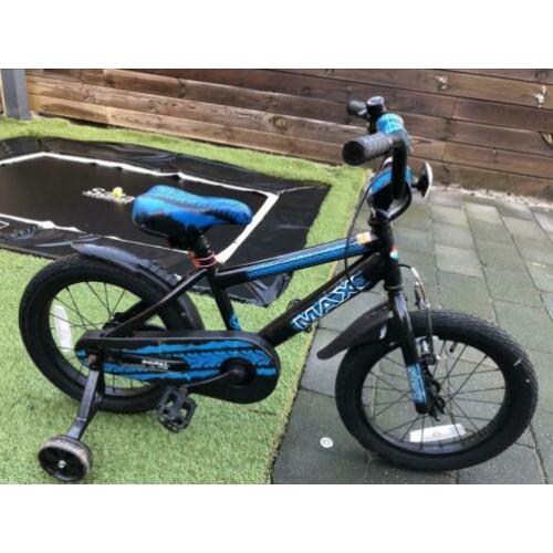 Popal Max kinderfiets blauw zwart