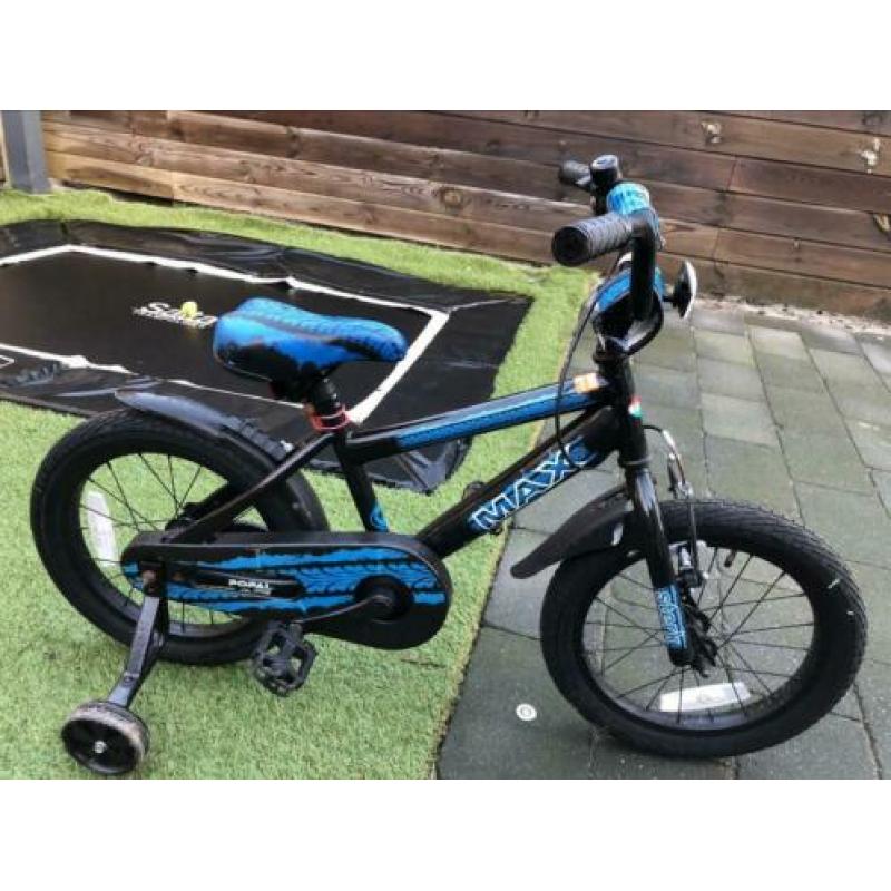 Popal Max kinderfiets blauw zwart