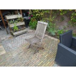 Tuinstoel 100 % Teak, opklapbaar