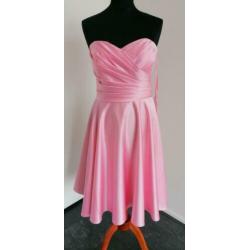 Roze cocktailjurk feestjurk galajurk 36 /38