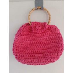 Roze gehaakte tas