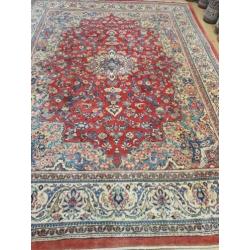 Vintage handgeknoopt perzisch tapijt Sarough 400x300