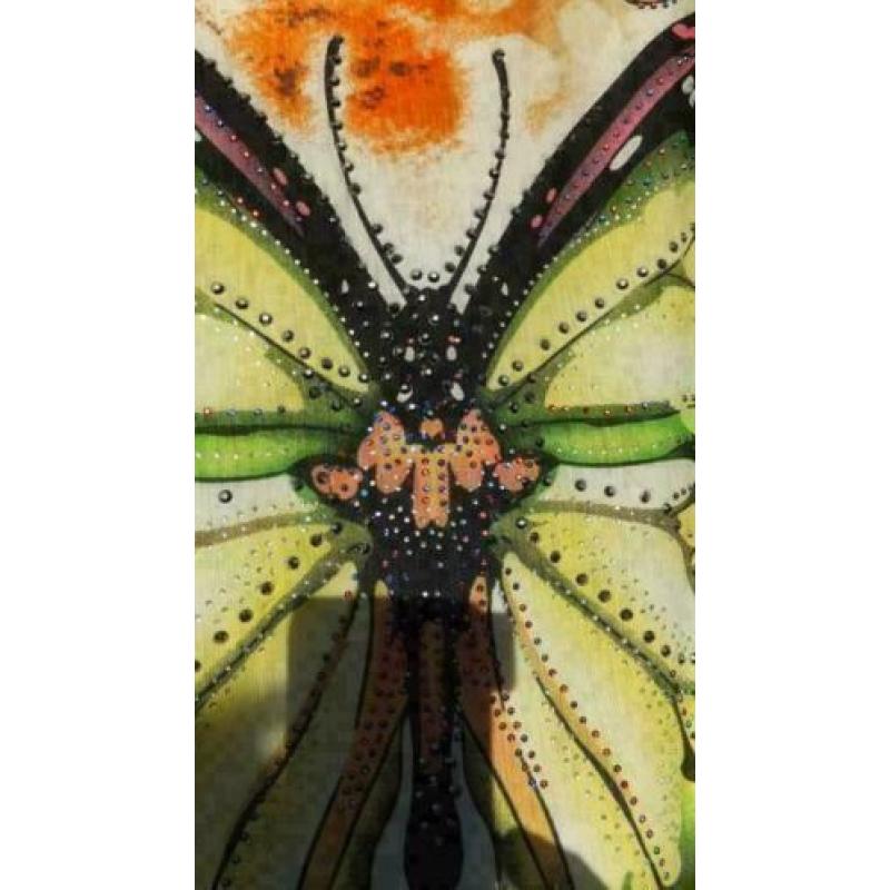 SEVEN STAR vlinder tuniek met kleur strass mt 46