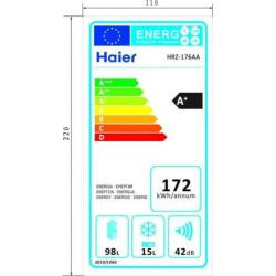Tafelmodel A+ Haier koelkast met vriesvak werkt superb