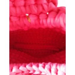 Roze gehaakte tas