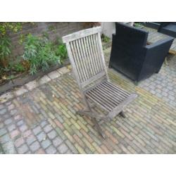 Tuinstoel 100 % Teak, opklapbaar