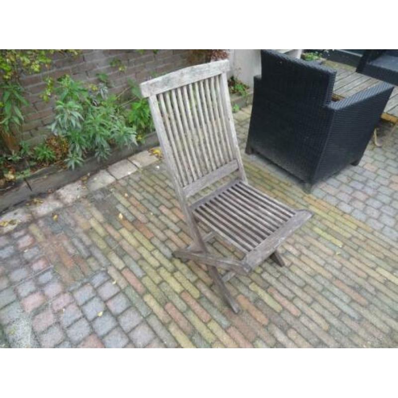 Tuinstoel 100 % Teak, opklapbaar