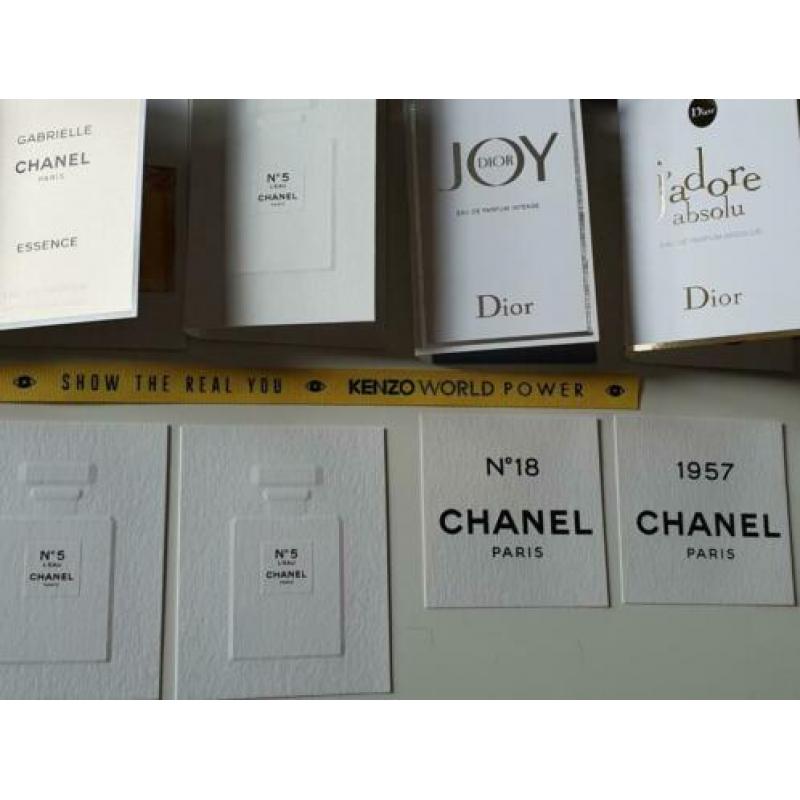 Parfum Proefjes, Zeepjes, Tasjes, Dior, Chanel, Lancome