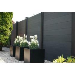 Schutting van kunststof / aluminium tand en groef SALE!!