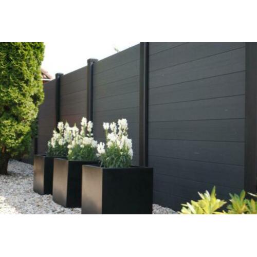 Schutting van kunststof / aluminium tand en groef SALE!!