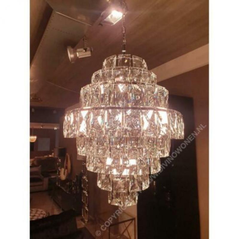 HANGLAMP IZZY ZILVER 16-LIGHTS luxe, luxury , metropolitan