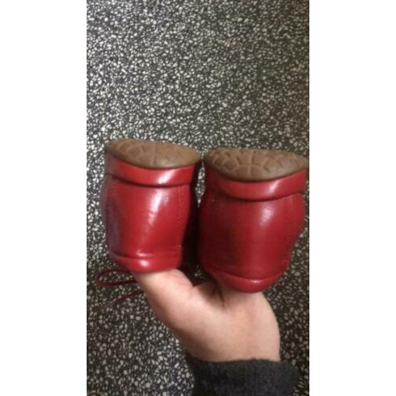 Ecco Vrolijke Rode Leren Schoenen, mt 5,5 38,5 39