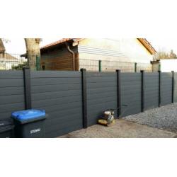Schutting van kunststof / aluminium tand en groef SALE!!