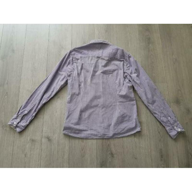 GARCIA paars geruite slim fit blouse maat XL (PB020)