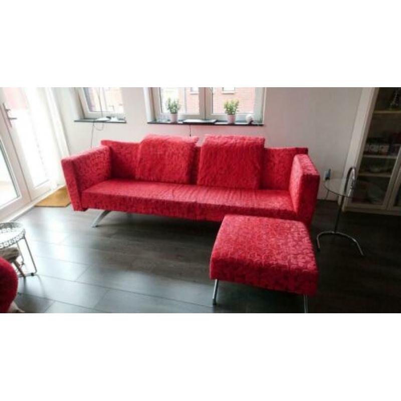 Design Bank, plus bijzetten bank en kussen B 2,15 H 40 D 60