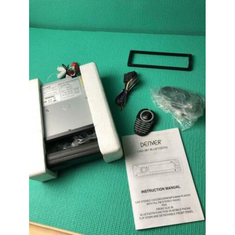 DENVER autoradio bluetooth/microfoon/cd/cdr/mp3. 4x40watt