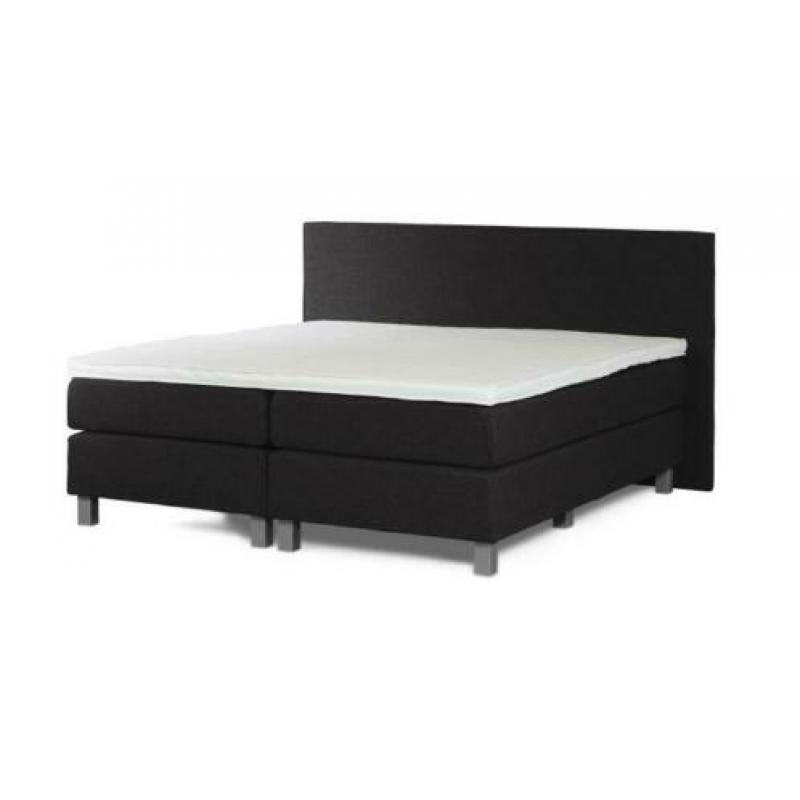 Boxspring 402 Zwart inc. Pocket Matrassen Hoofdbord+Topper