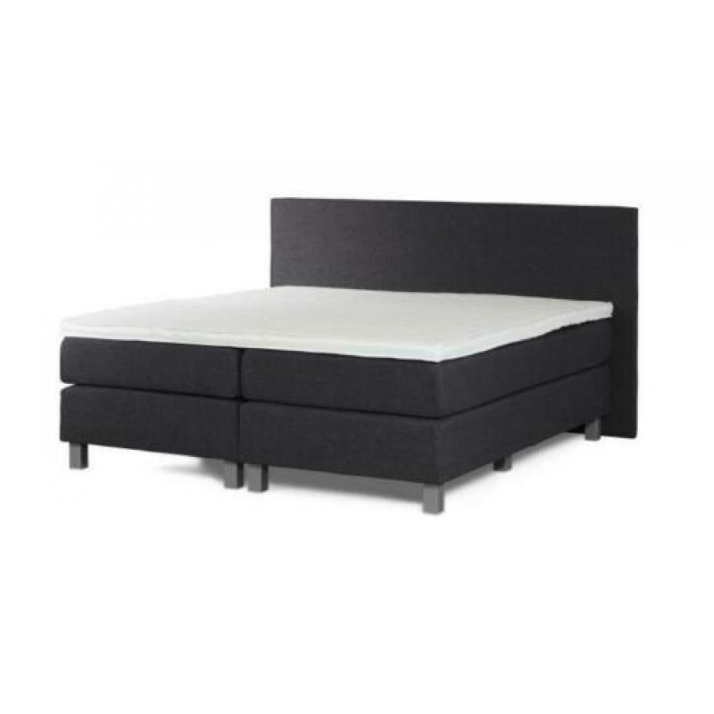 Boxspring 402 Zwart inc. Pocket Matrassen Hoofdbord+Topper