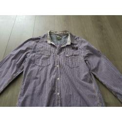 GARCIA paars geruite slim fit blouse maat XL (PB020)