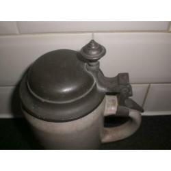 Zeer oude stenen 1 liter pul Spaten - Bräu München 1910-1920