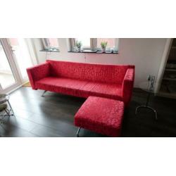 Design Bank, plus bijzetten bank en kussen B 2,15 H 40 D 60