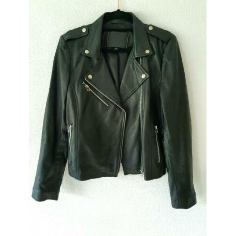 GOOSECRAFT Julia zwart leren bikerjack jasje leer jacket
