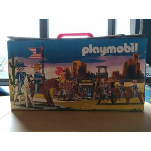 Zeldzaam vintage Playmobil koffertje western