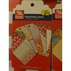 Papierblok labels
