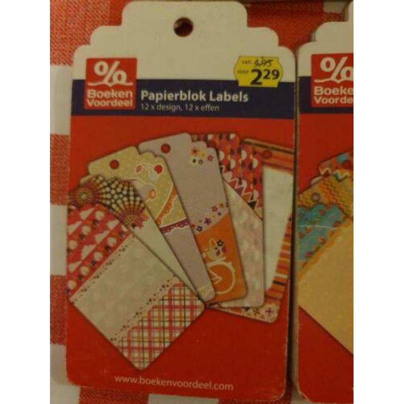 Papierblok labels