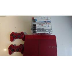 RED Playstation 3 slim 500GB and 9 games