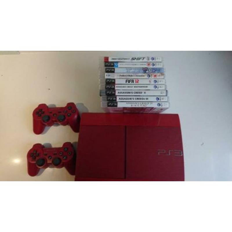 RED Playstation 3 slim 500GB and 9 games