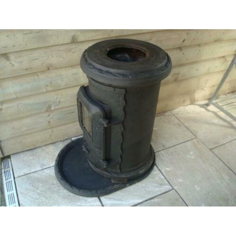 Decoratie oude Gietijzeren Engelse potkachel voor huis/tuin