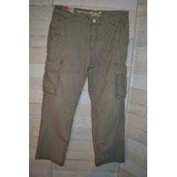 grijs wit gestreepte EDC heren broek in maat w36 /54 - r39